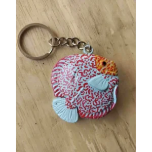 Giftware - Keyrings 2 Albino Leopard Discus Key Ring