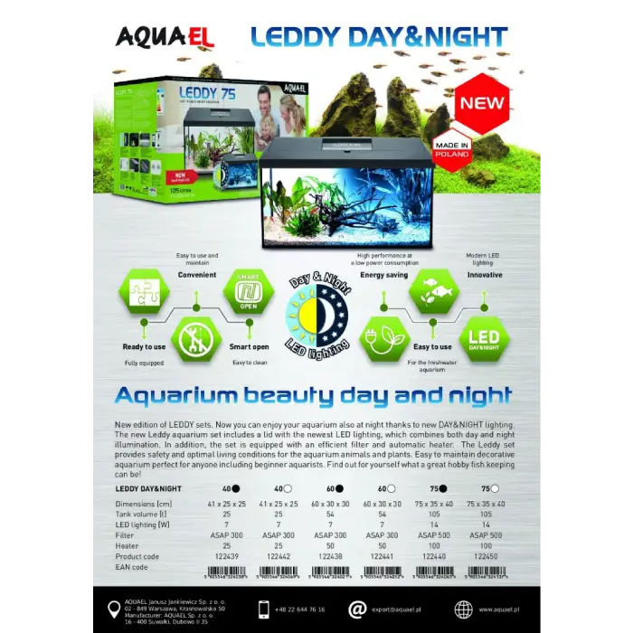 Aquael Leddy 40 Day & Night Aquarium Set 2 Aquael Leddy 40 Day & Night Aquarium Set - Image 2